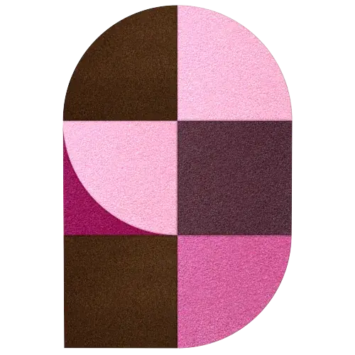 Acoustic Wall Art Panels FAN 1 macaroon swatch on white background Decormania UK