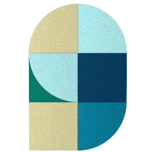 Acoustic Wall Art Panels FAN 1 ocean swatch on white background Decormania UK