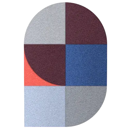 Acoustic Wall Art Panels FAN 1 venezia swatch on white background Decormania UK