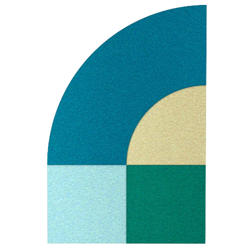 Acoustic Wall Art Panels FAN 2 ocean swatch on white background Decormania UK