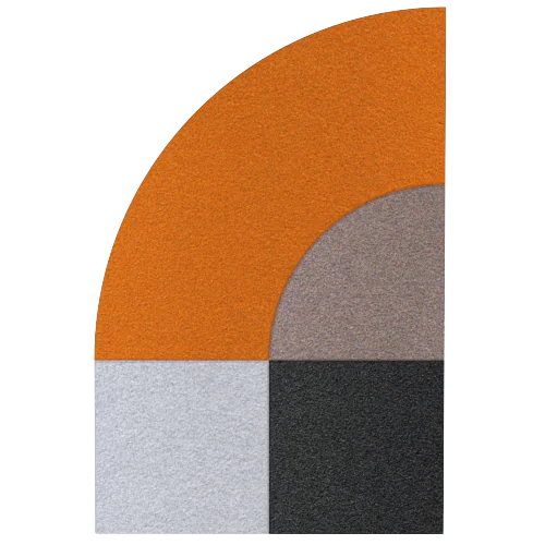 Acoustic Wall Art Panels FAN 2 ore swatch on white background Decormania UK