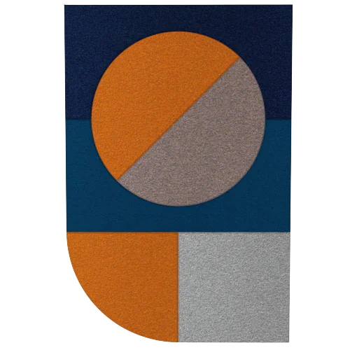 Acoustic Wall Art Panels FAN 3 veetle swatch on white background Decormania UK