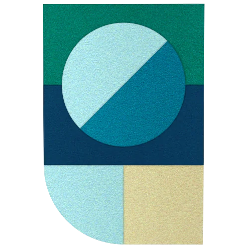 Acoustic Wall Art Panels FAN 3 ocean swatch on white background Decormania UK