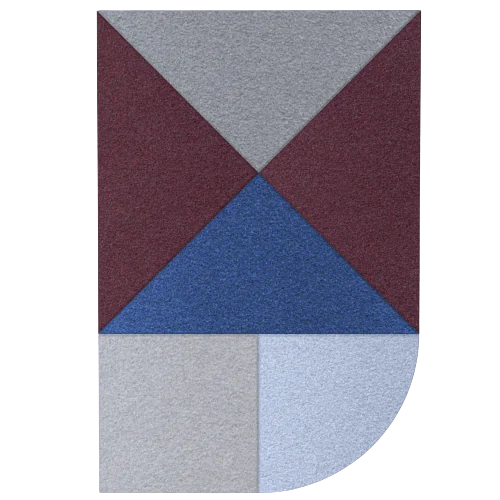 Acoustic Wall Art Panels FAN 4 venezia swatch on white background Decormania UK