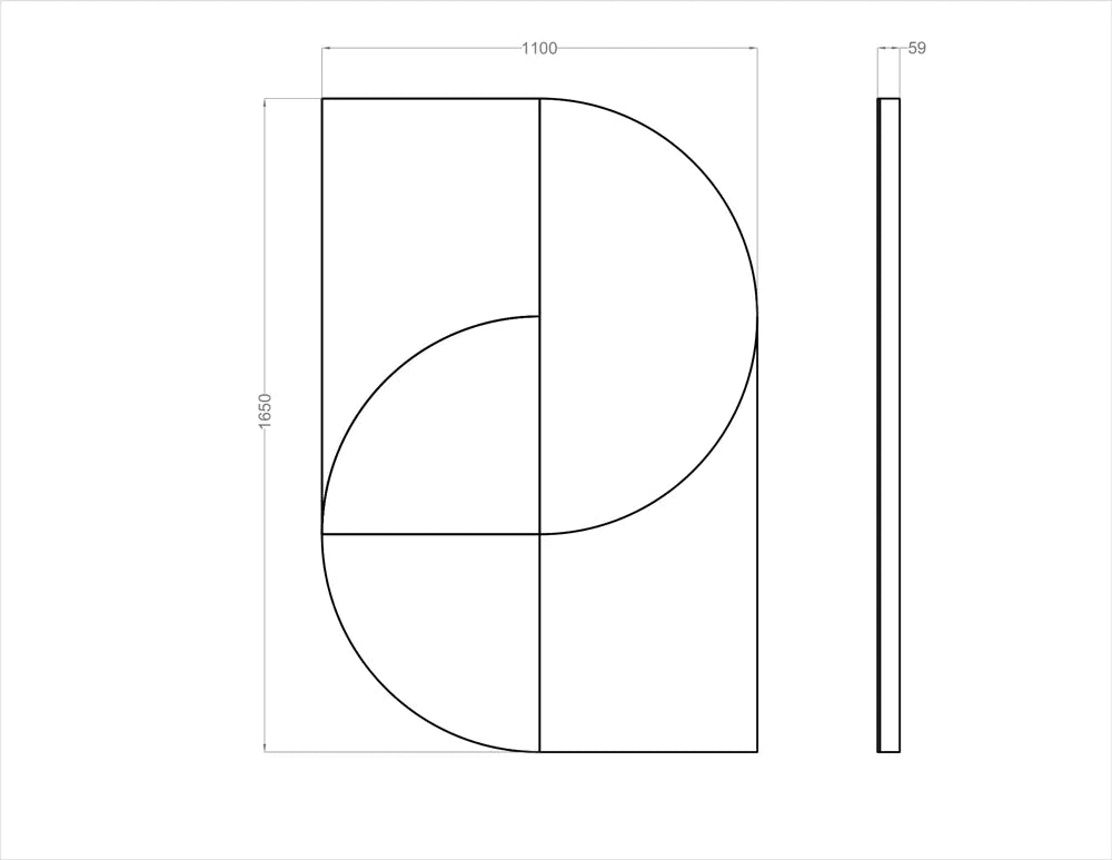 Acoustic Wall Art Panels FAN 5 dimensions Decormania UK
