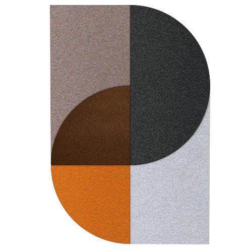 Acoustic Wall Art Panels FAN 5 ore swatch on white background Decormania UK