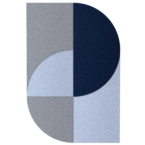 Acoustic Wall Art Panels FAN 5 plum swatch on white background Decormania UK