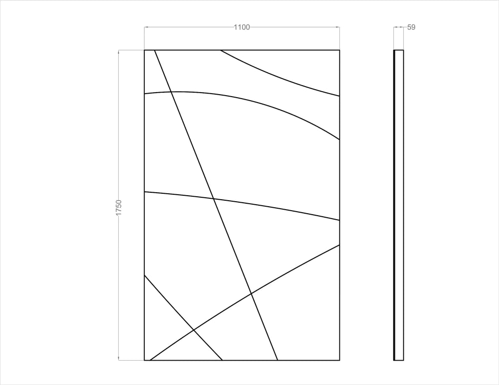 Acoustic Wall Art Panels FUSION 1 dimensions Decormania UK