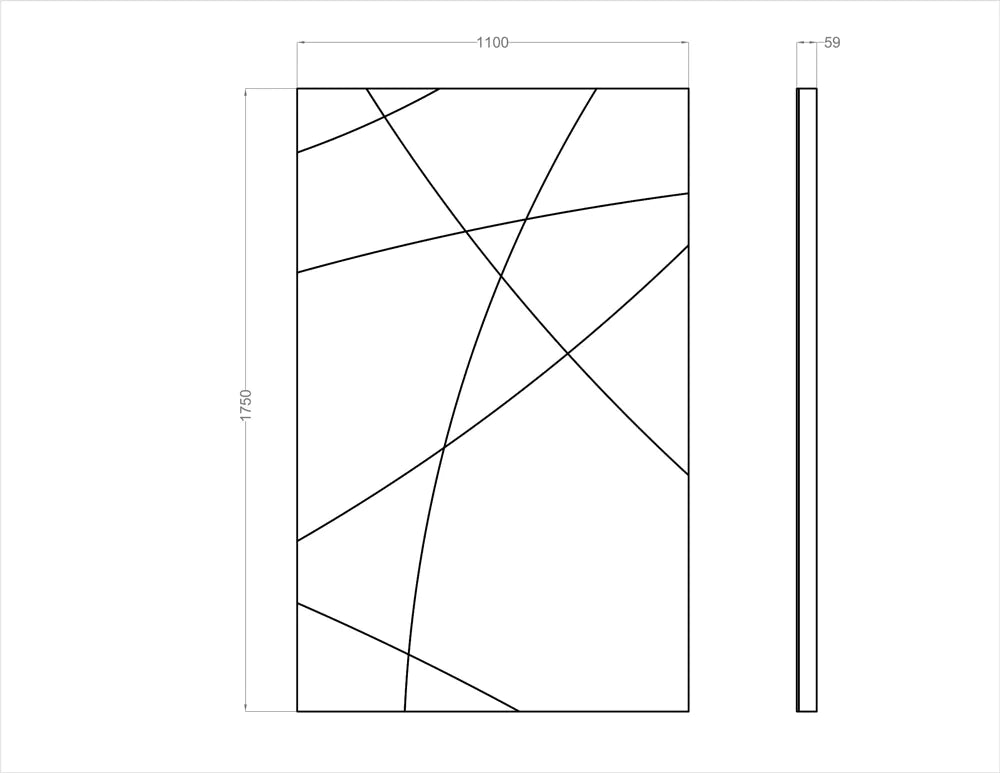 Acoustic Wall Art Panels FUSION 3 dimensions on white background DecorMania UK