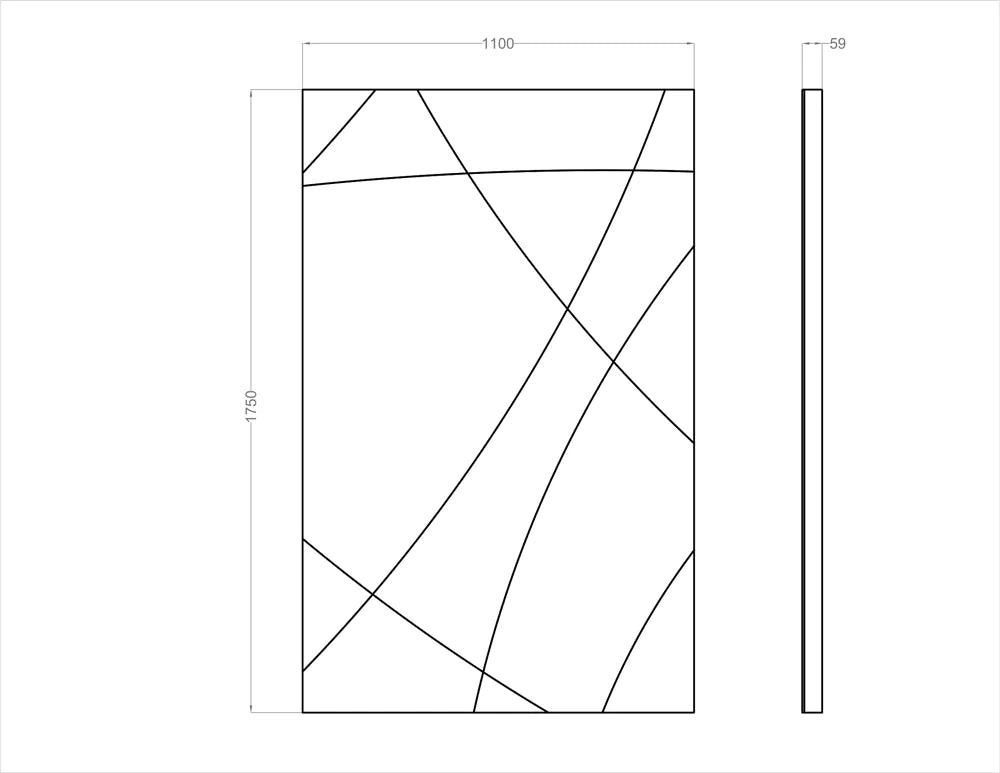 Acoustic Wall Art Panels FUSION 4 dimensions on white background DecorMania UK