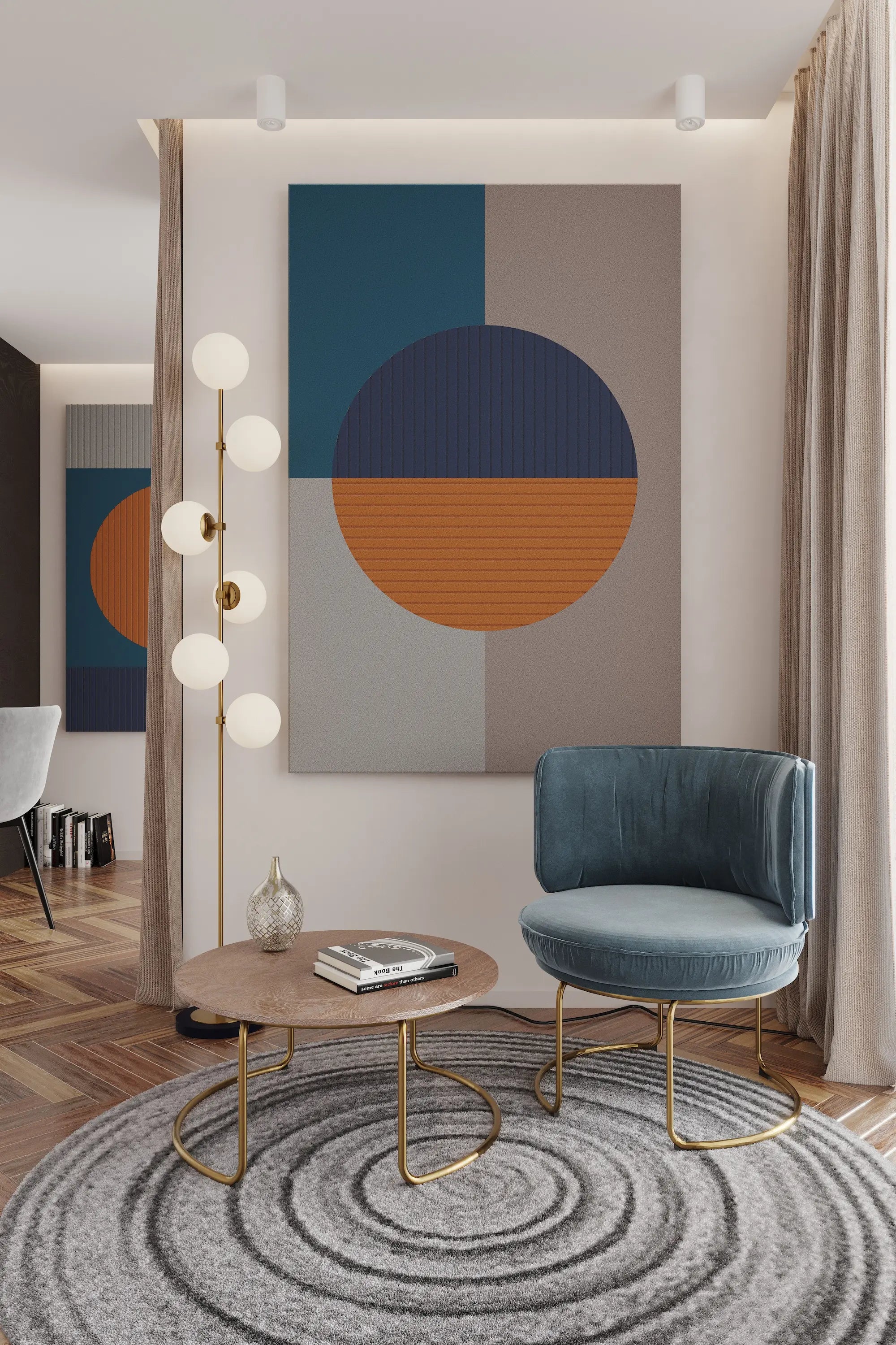 Acoustic Wall Art Panels RING 3 in cozy interior Decormania UK 