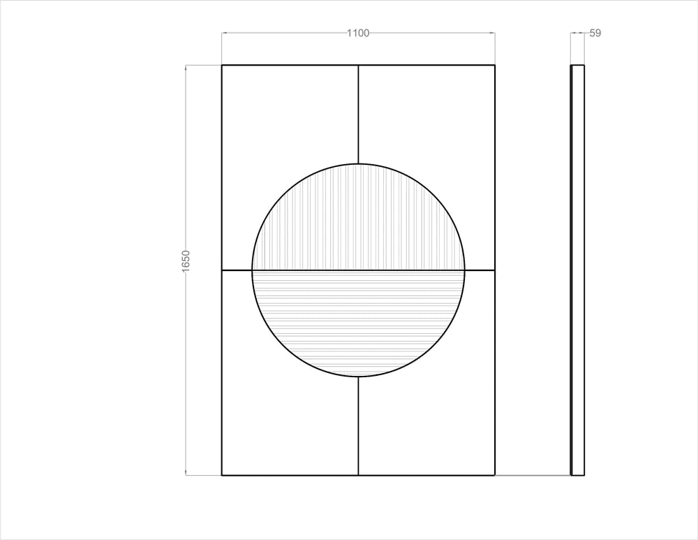 Acoustic Wall Art Panels RING 5 dimensions Decormania UK 