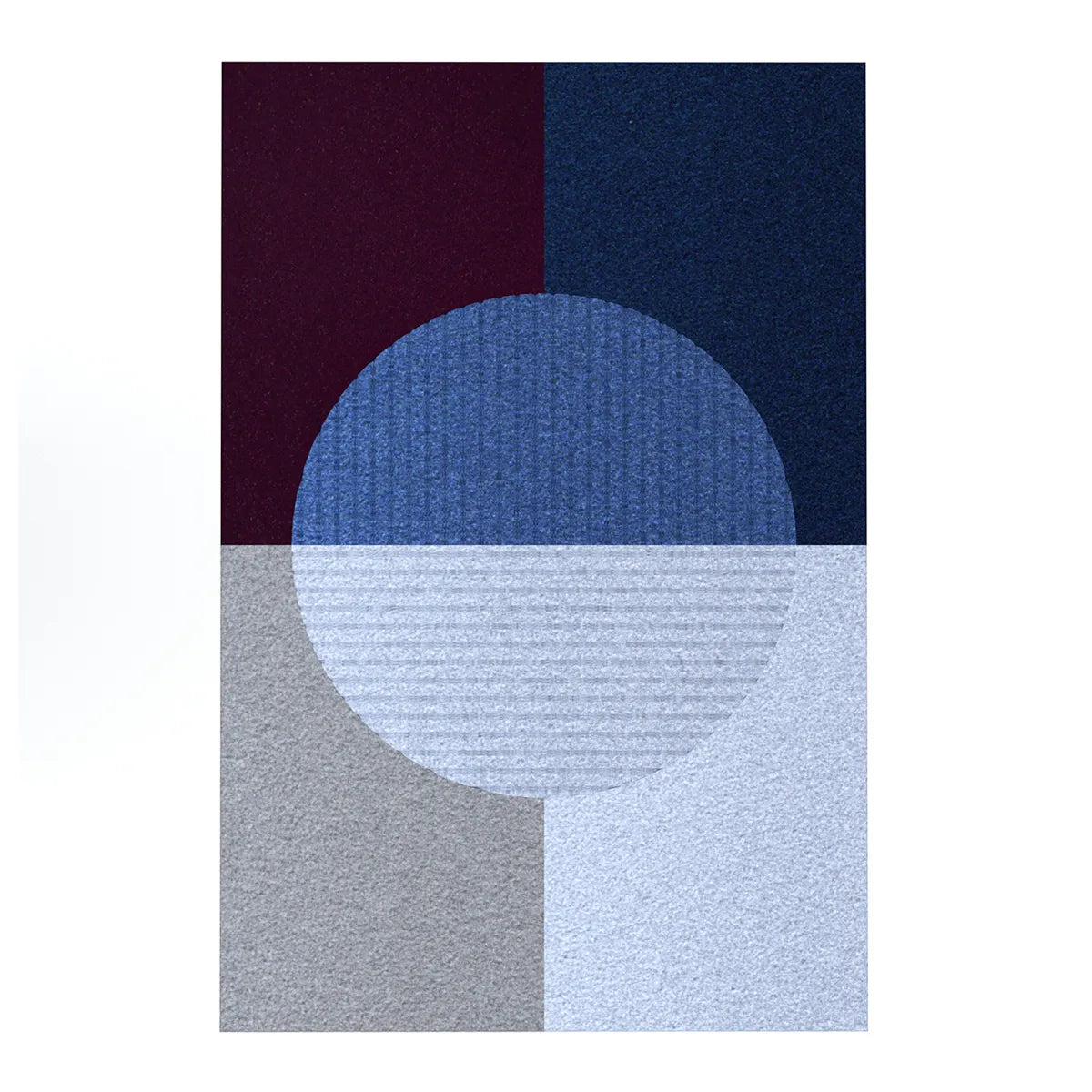 Acoustic Wall Art Panels RING 5 plum swatch on white background Decormania UK 