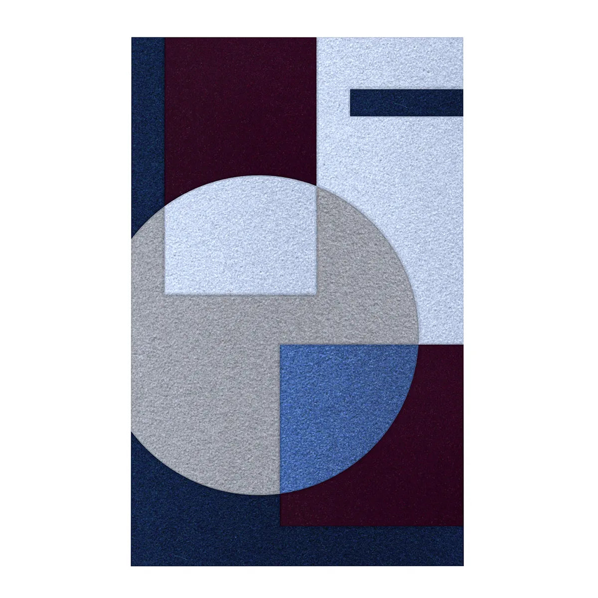 Acoustic Wall Art Panels SHAPES 1 plum swatch on white background Decormania UK