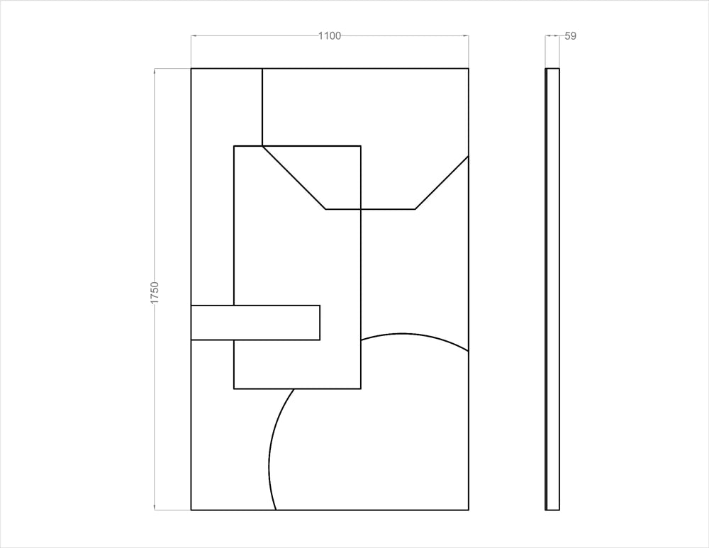 Acoustic Wall Art Panels SHAPES 2 dimensions Decormania UK
