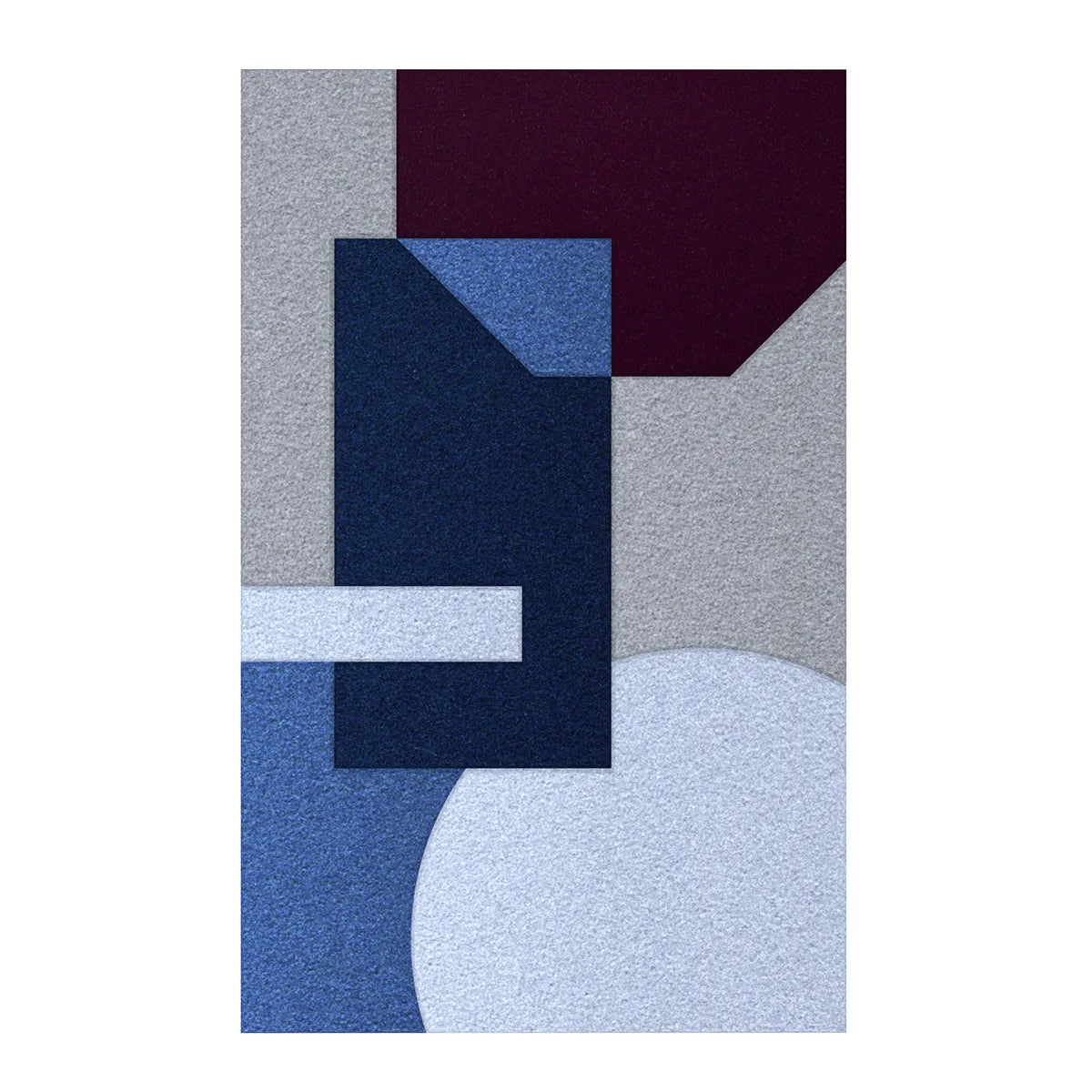 Acoustic Wall Art Panels SHAPES 2 plum on white background Decormania UK