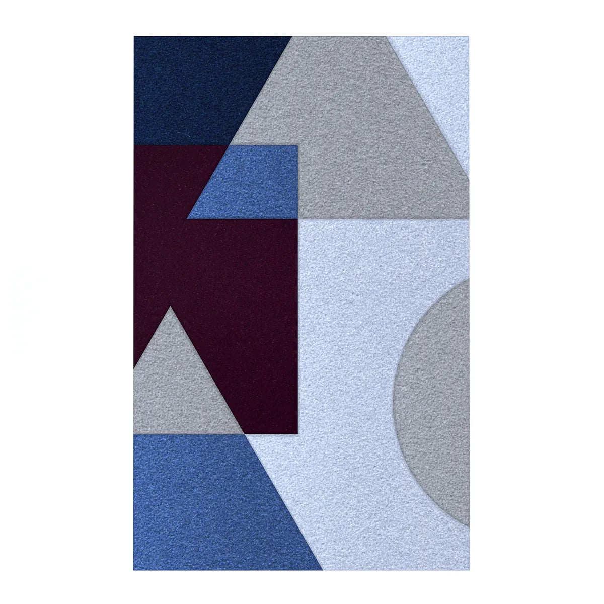 Acoustic Wall Art Panels SHAPES 3 plum swatch on white background Decormania UK