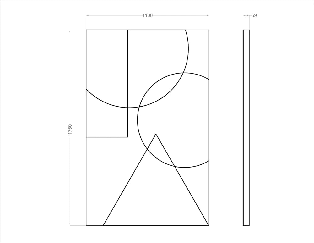Acoustic Wall Art Panels SHAPES 4 dimensions Decormnia UK