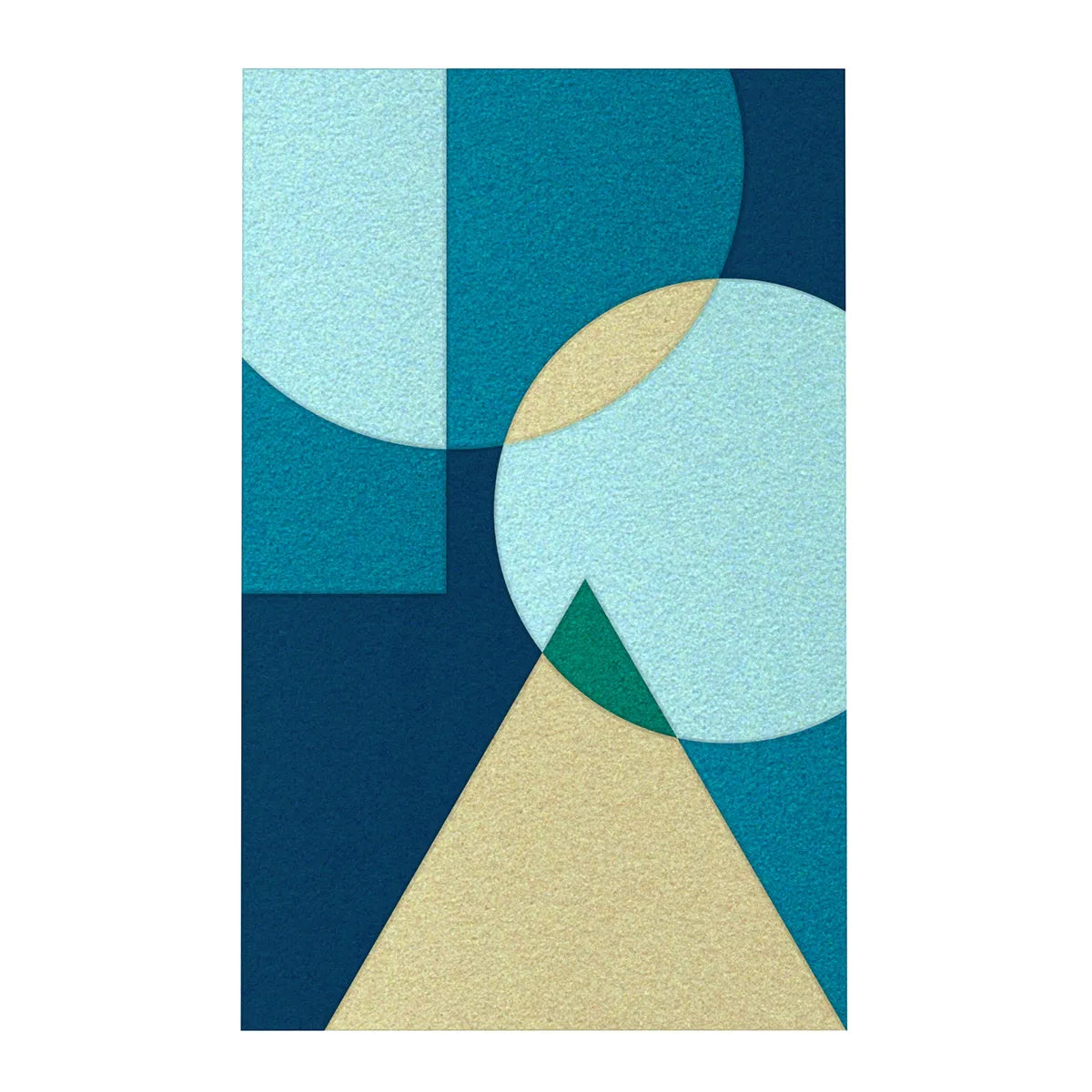 Acoustic Wall Art Panels SHAPES 4 ocean swatch on white background Decormnia UK