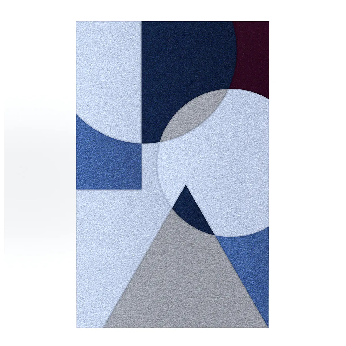 Acoustic Wall Art Panels SHAPES 4 plum swatch on white background Decormnia UK