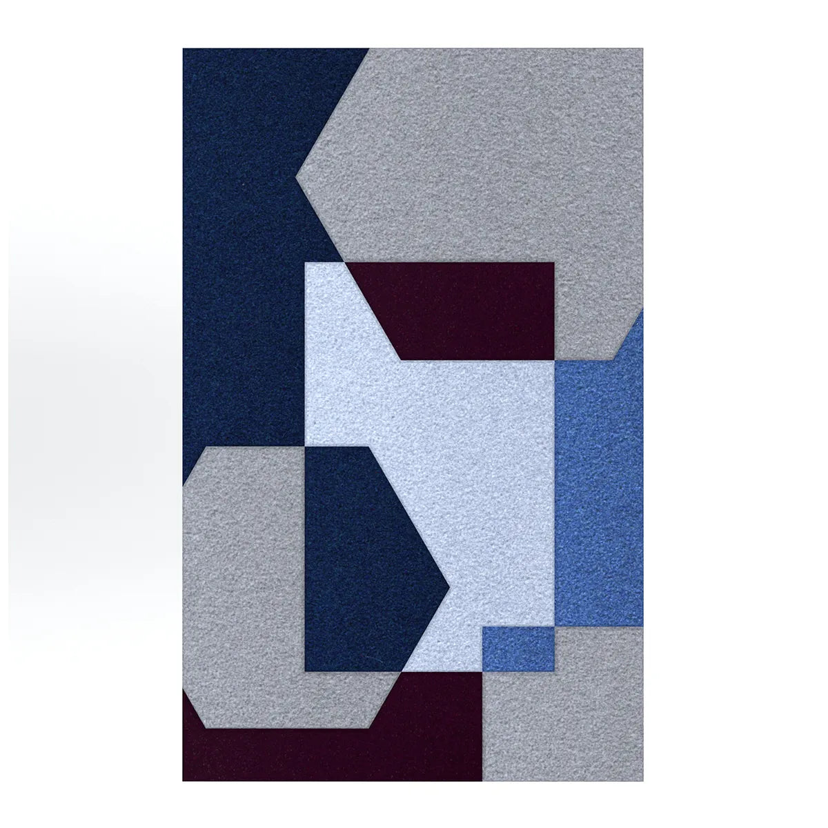 Acoustic Wall Art Panels SHAPES 5 plum swatch on white background Decormania UK