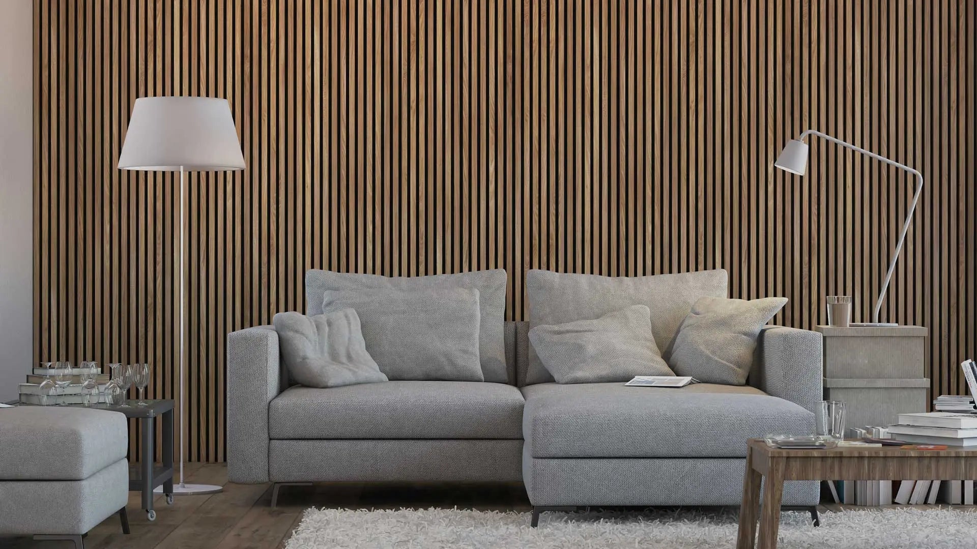 Acoustic Slat Panels on felt - Decormania UK