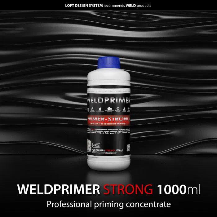 Adhesives & accessories WELDPRIME Strong 1L on black background Decormania UK