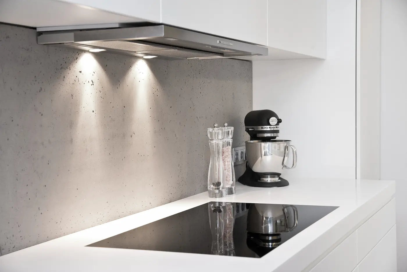 Architectural Concrete Wall Panels in a modern kitchen | DecorMania UK