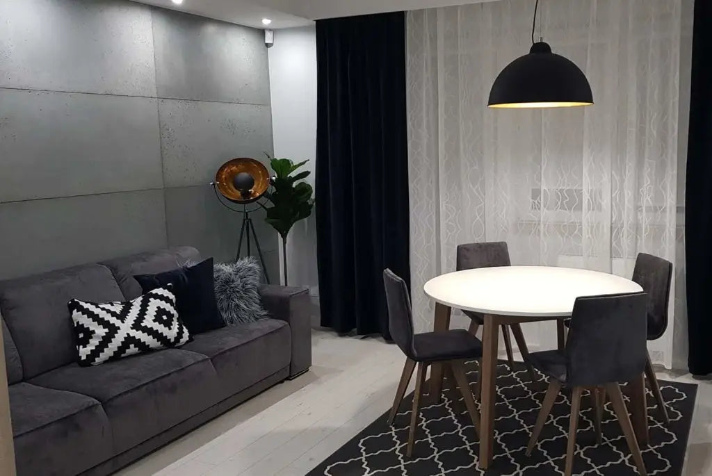 Architectural Concrete Wall Panels in a stylish living room  | DecorMania UK