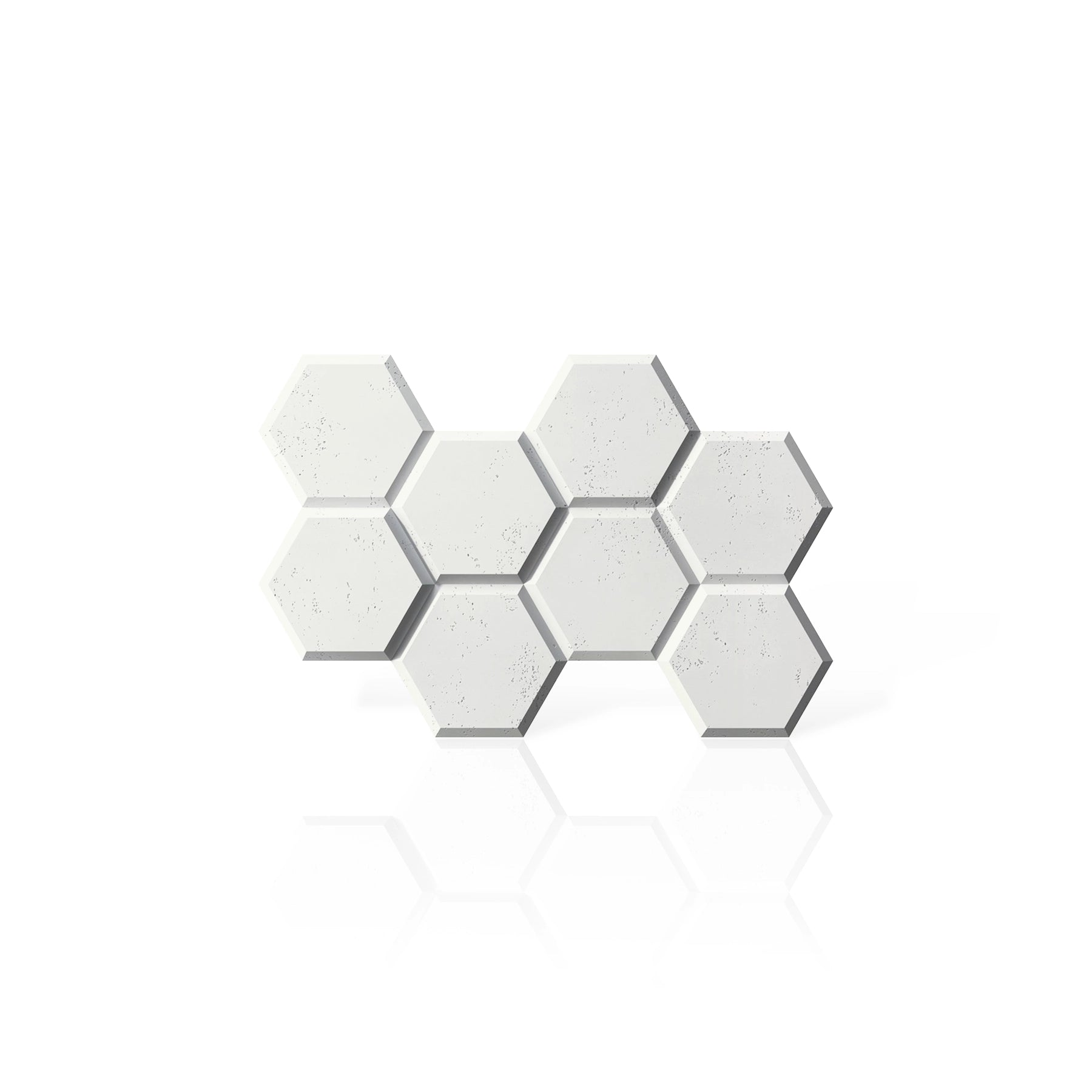 3D Concrete Wall Panels HEXAGON colour swatch on white background DecorMania UK