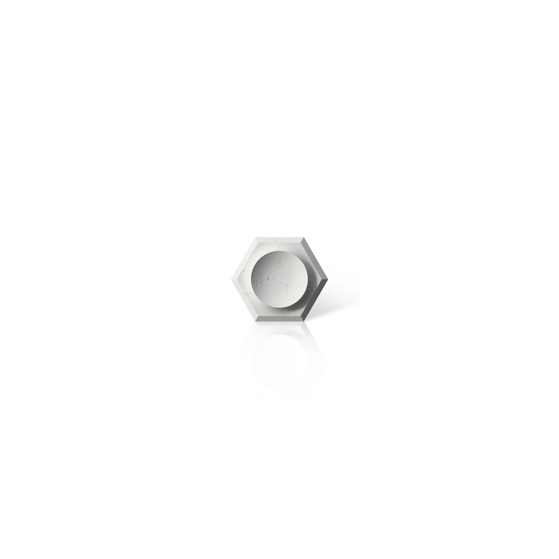 3D Concrete Wall Panels HEXAGON SOLO colour swatch on white background DecorMania UK