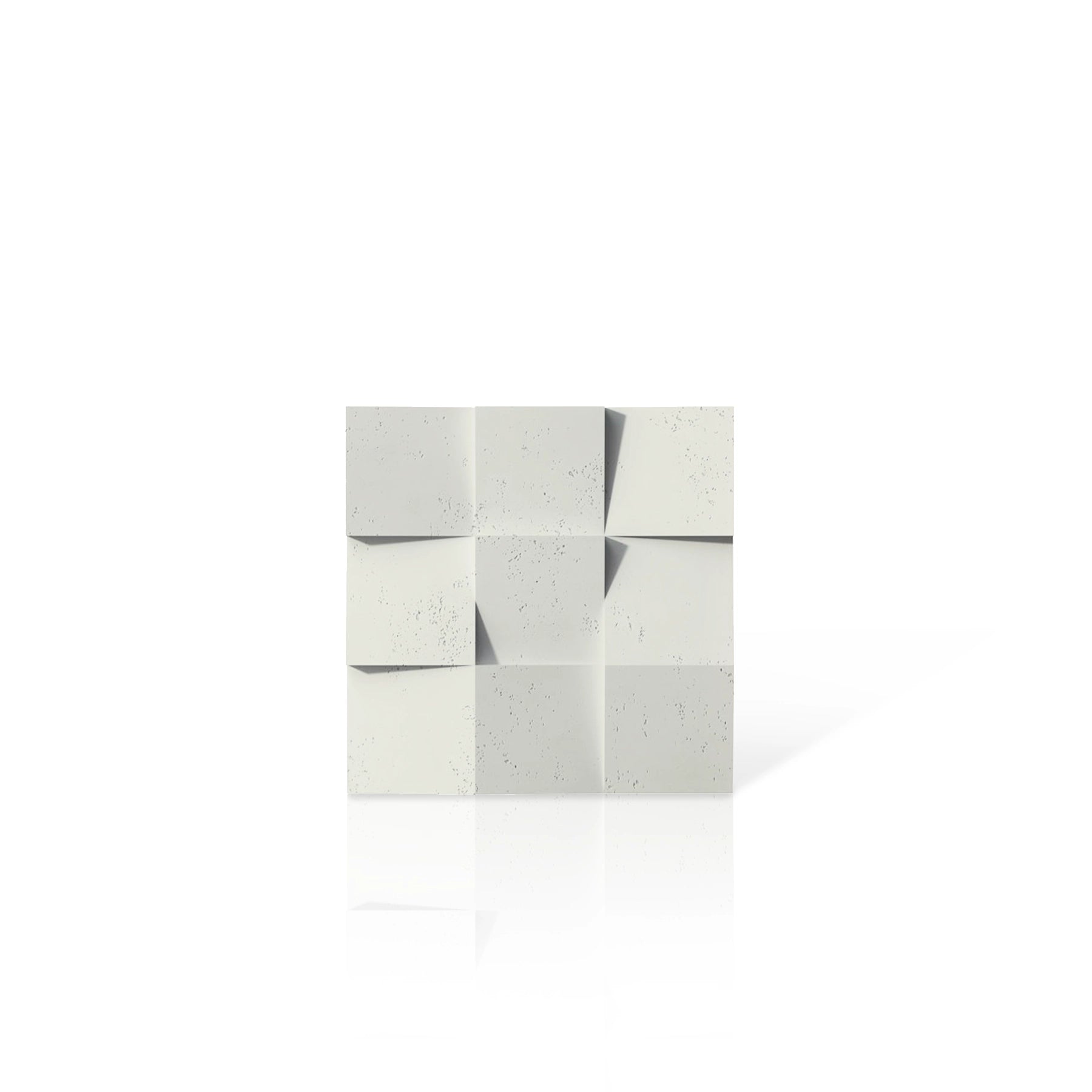 3D Concrete Wall Panels SQUARES colour swatch on white background DecorMania UK