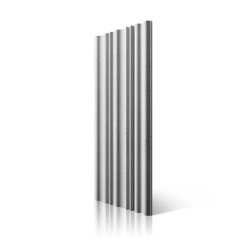3D Concrete Wall Panels CURTAINS B1 colour on white background DecorMania UK