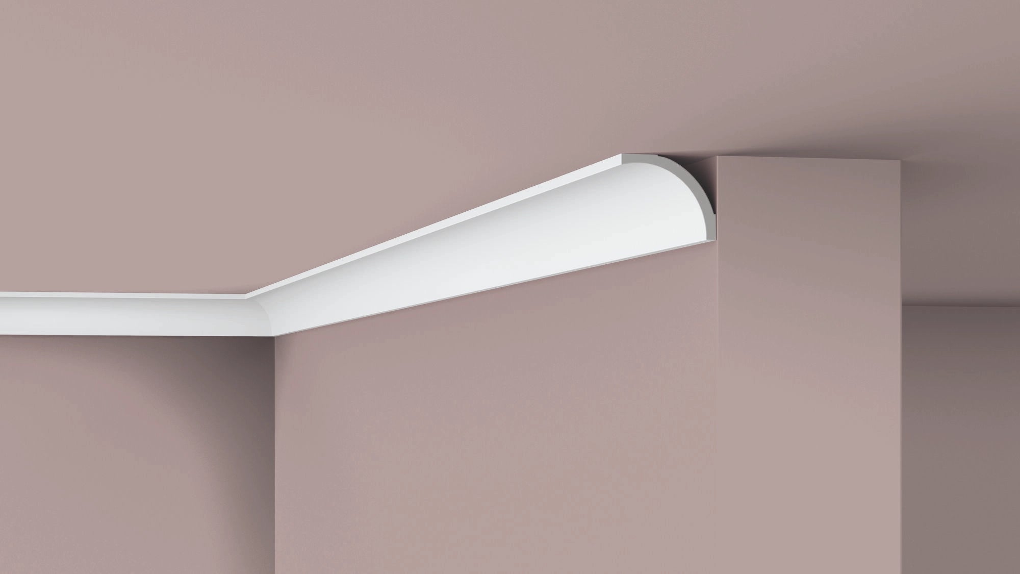 NOMASTYL® NMC 2m Ceiling Coving on plain wall and ceiling Decormania UK