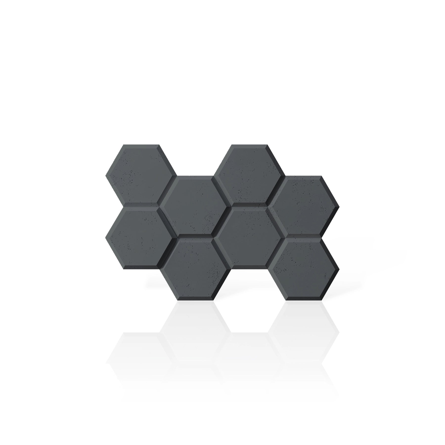 3D Concrete Wall Panels HEXAGON colour swatch on white background DecorMania UK
