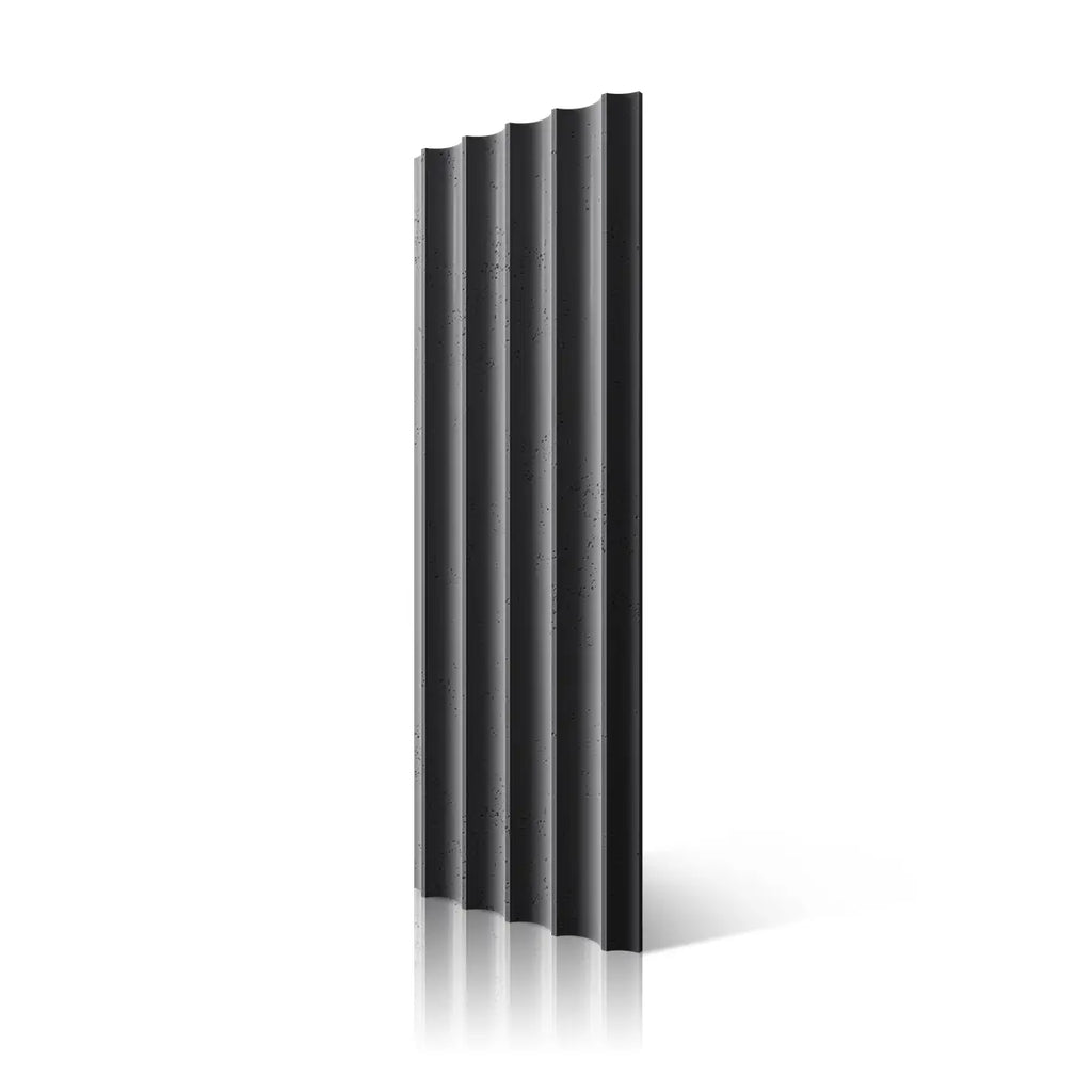 3D Concrete Wall Panels GROOVER B15 colour on white background Decormania UK