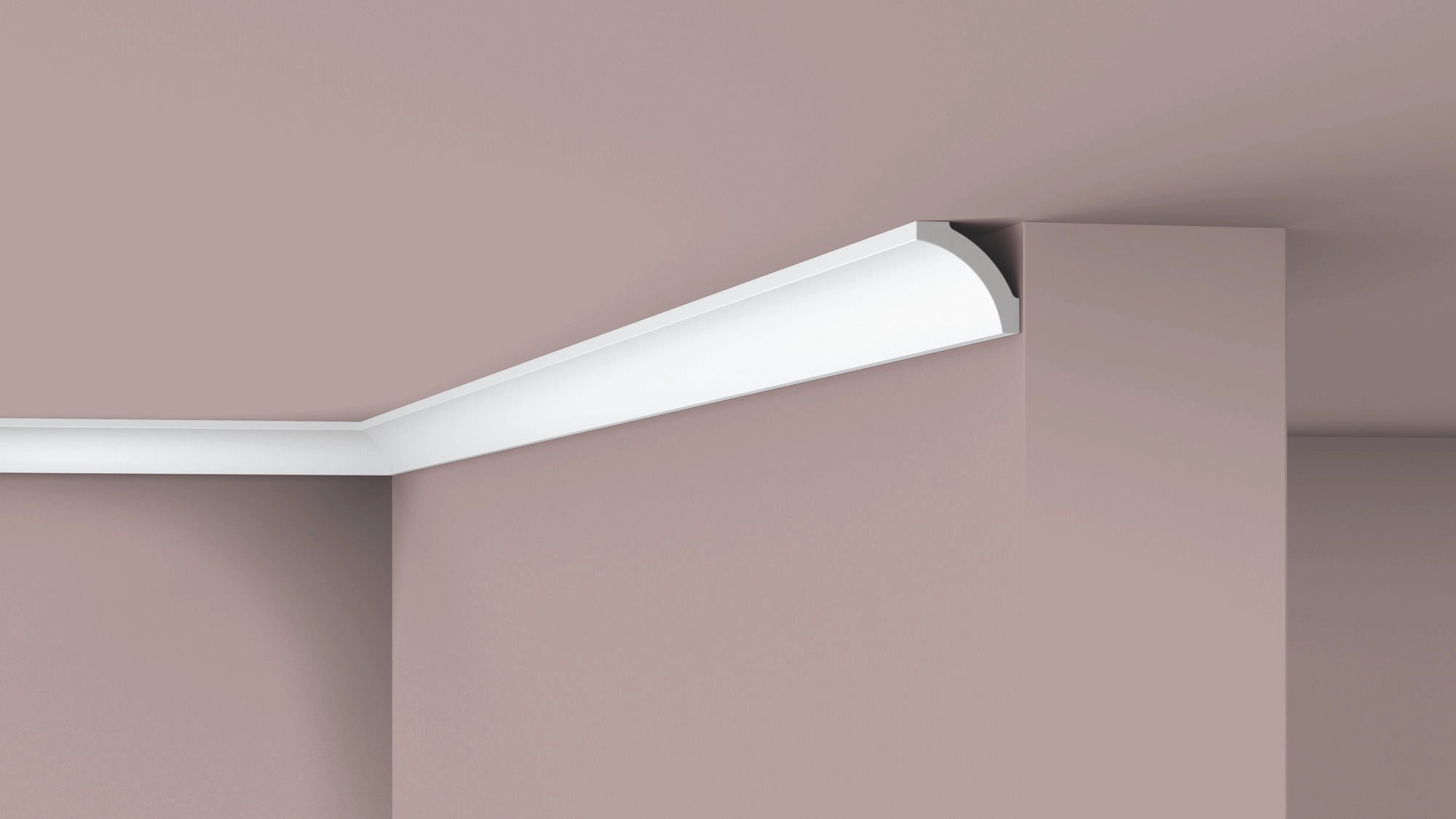 NOMASTYL® NMC 2m Ceiling Coving on plain wall and ceiling Decormania UK