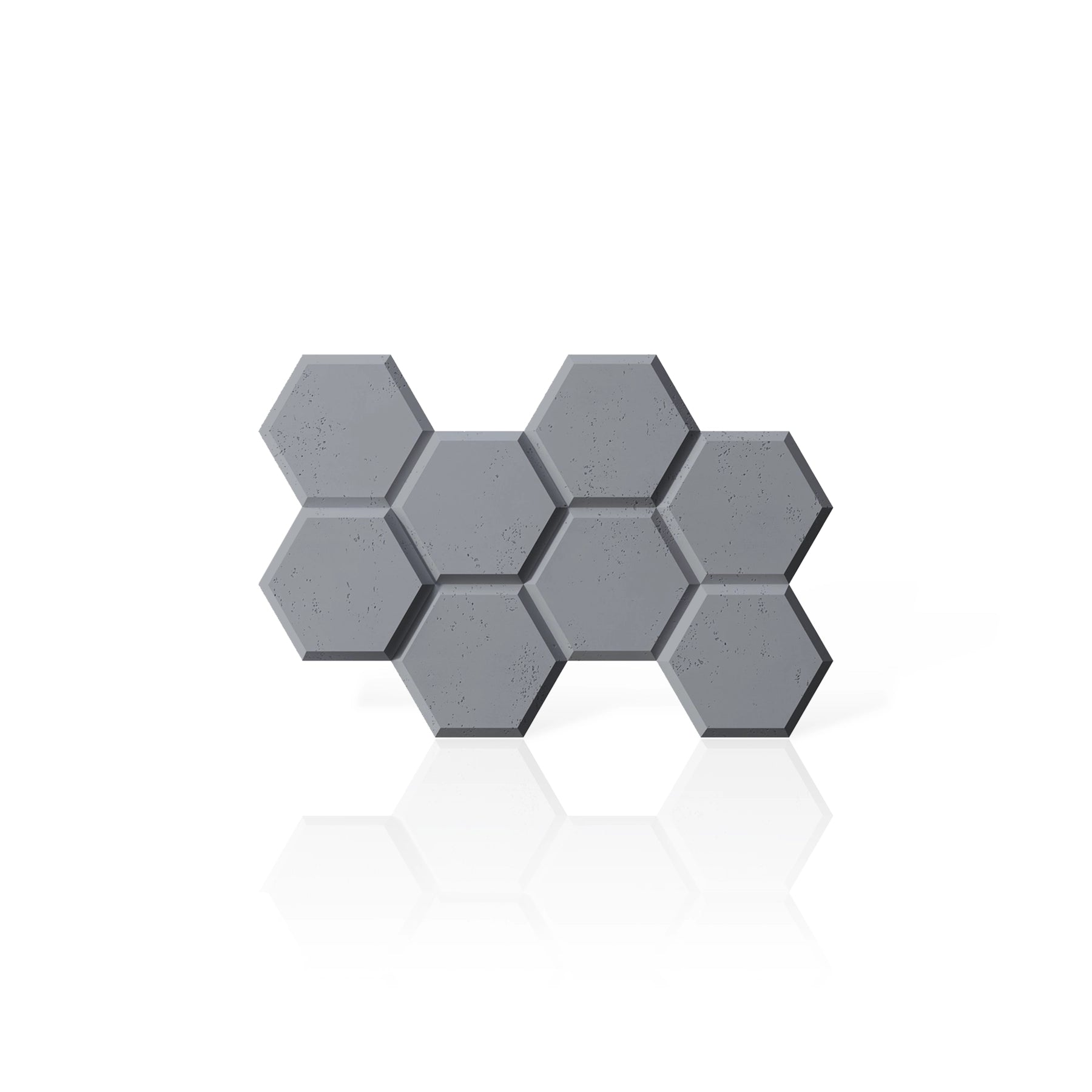 3D Concrete Wall Panels HEXAGON colour swatch on white background DecorMania UK