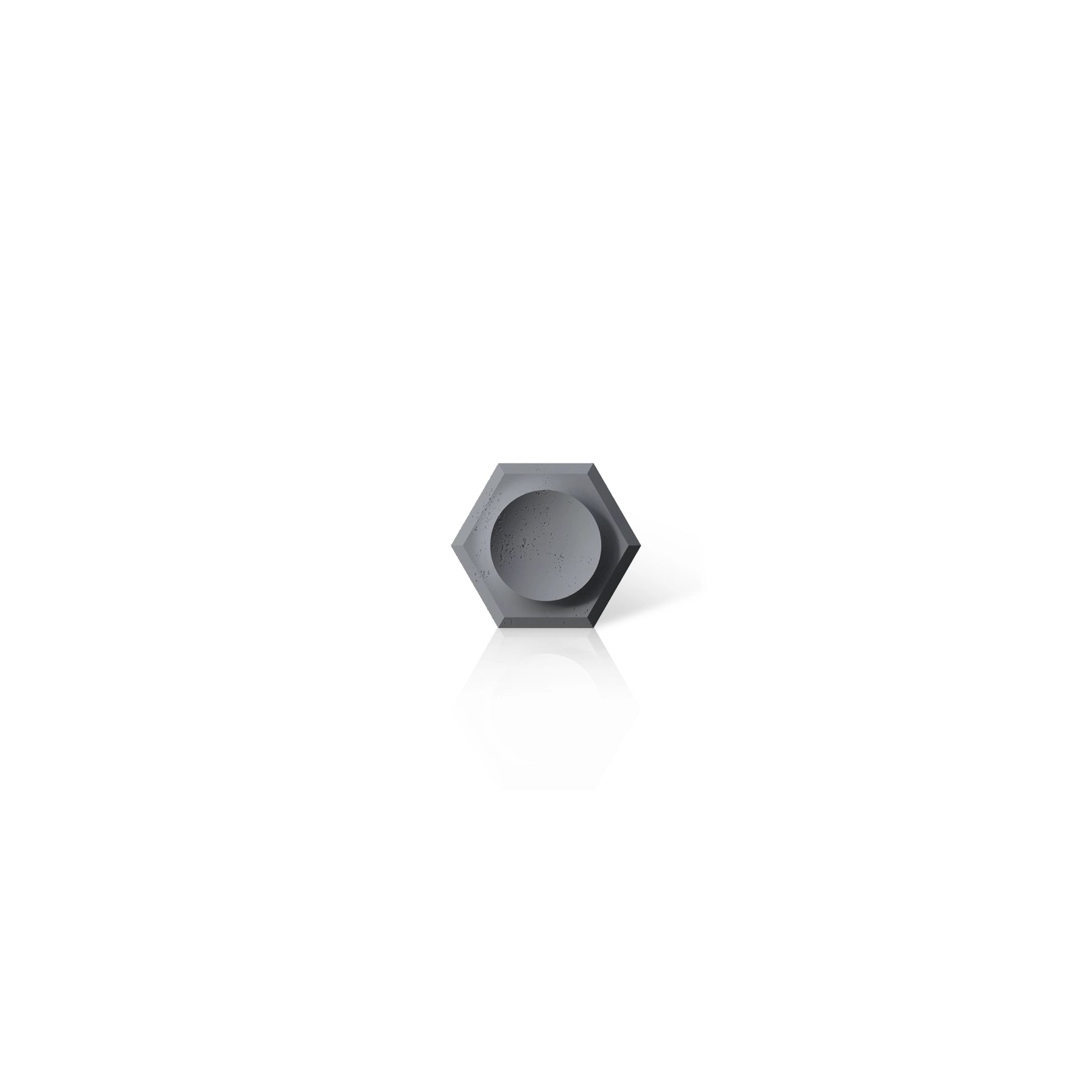 3D Concrete Wall Panels HEXAGON SOLO colour swatch on white background DecorMania UK