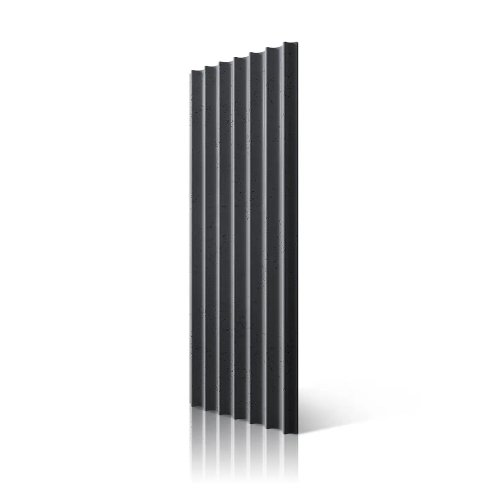 3D Concrete Wall Panels GROOVER S colour B8 on white background DecorMania UK