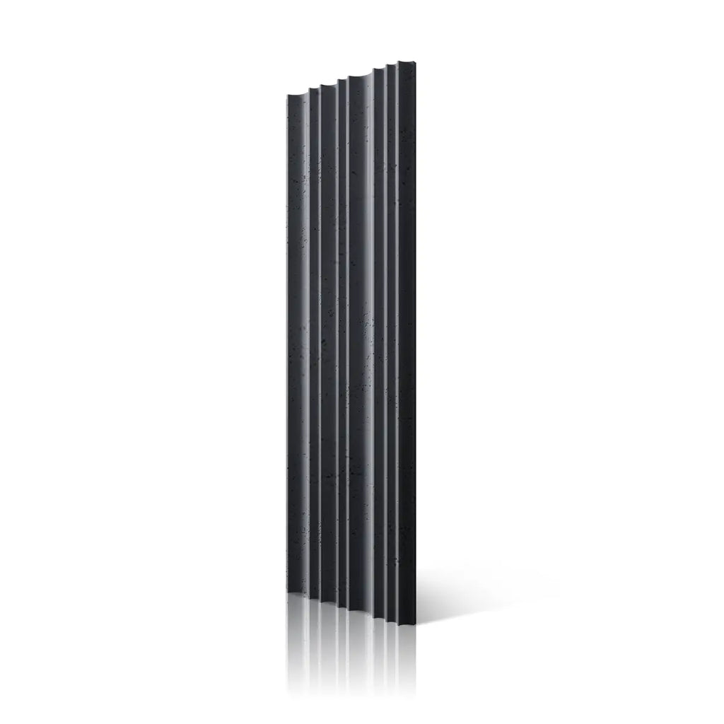 3D Concrete Wall Panels STRIPES B8 colour on white background DecorMania UK