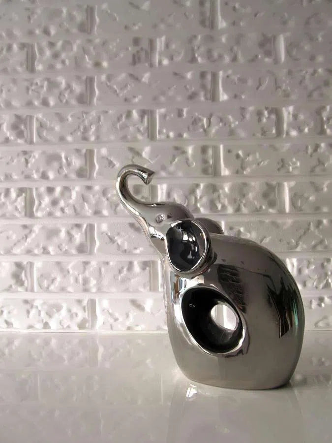 BRICK 3D Wall Art - Polystyrene Wall Panels texture closeup with metal decor| DecorMania UK