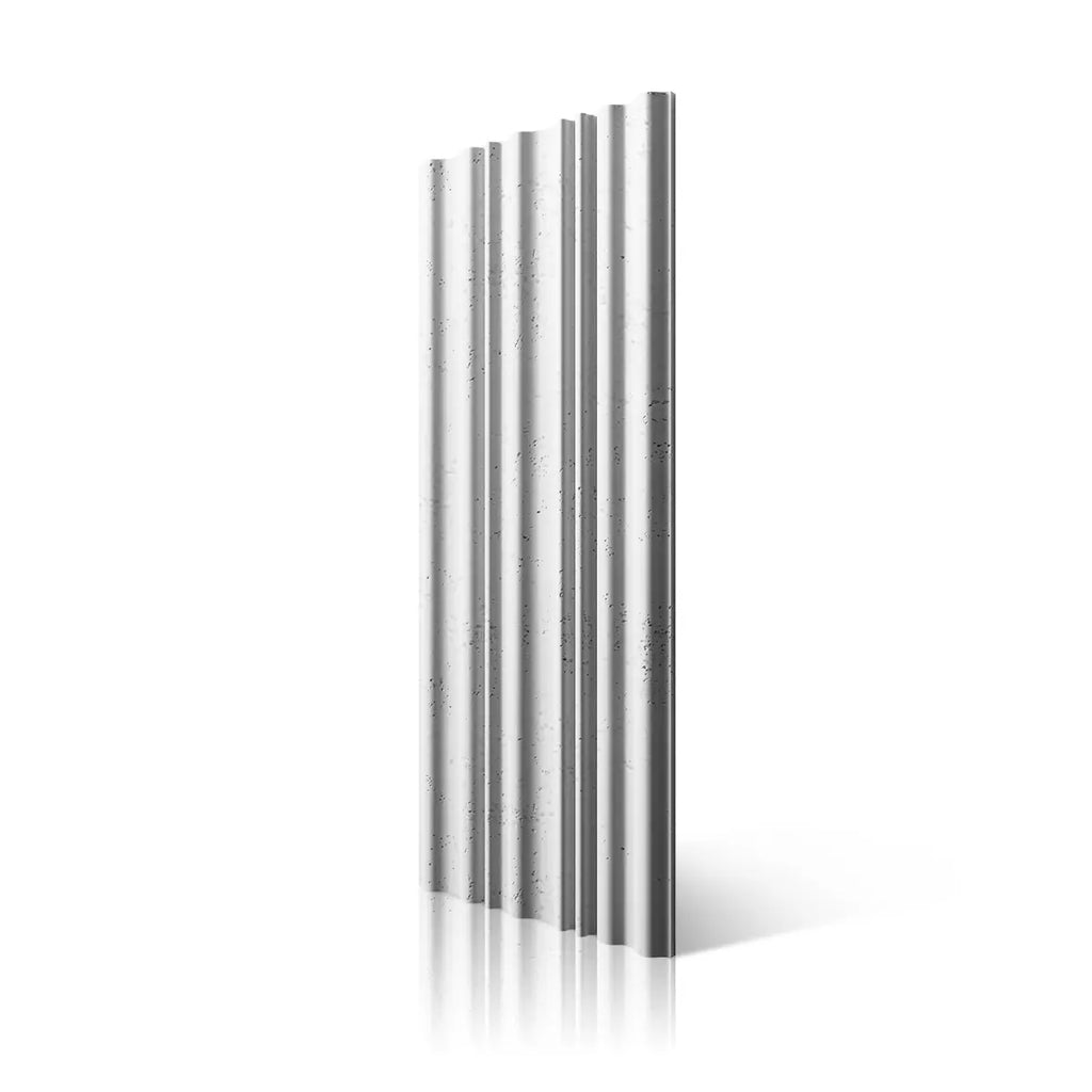 3D Concrete Wall Panels CURTAINS colour on white background DecorMania UK