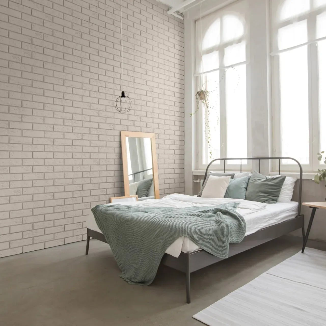 Brick Slips BOSTON Concrete Interior & Exterior - Box in bedroom interior Decormania UK