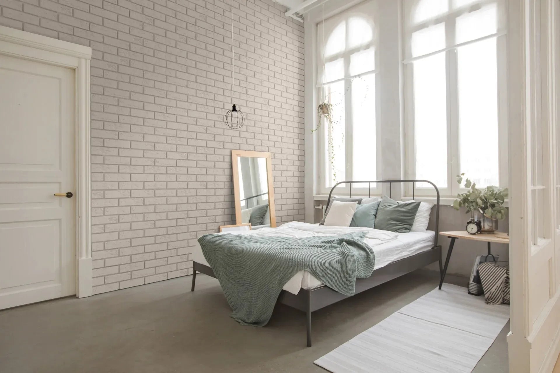 Brick Slips BOSTON Concrete Interior & Exterior - Box in bedroom interior Decormania UK