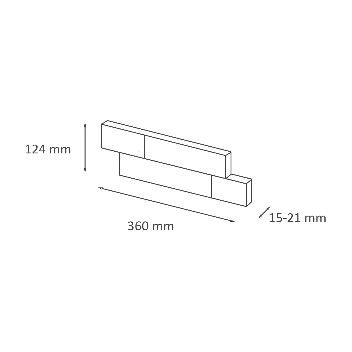 Brick Slips BRICKAL Gypsum Interior - Box on white background Decormania UK