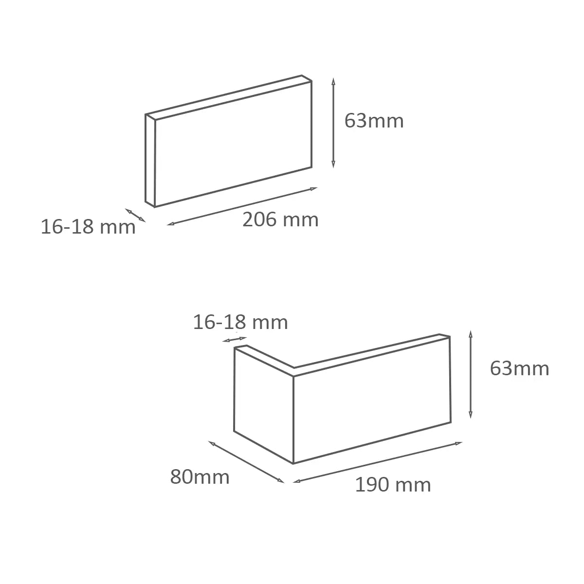 Brick Slips LOFT Gypsum Interior - box on white background Decormania UK