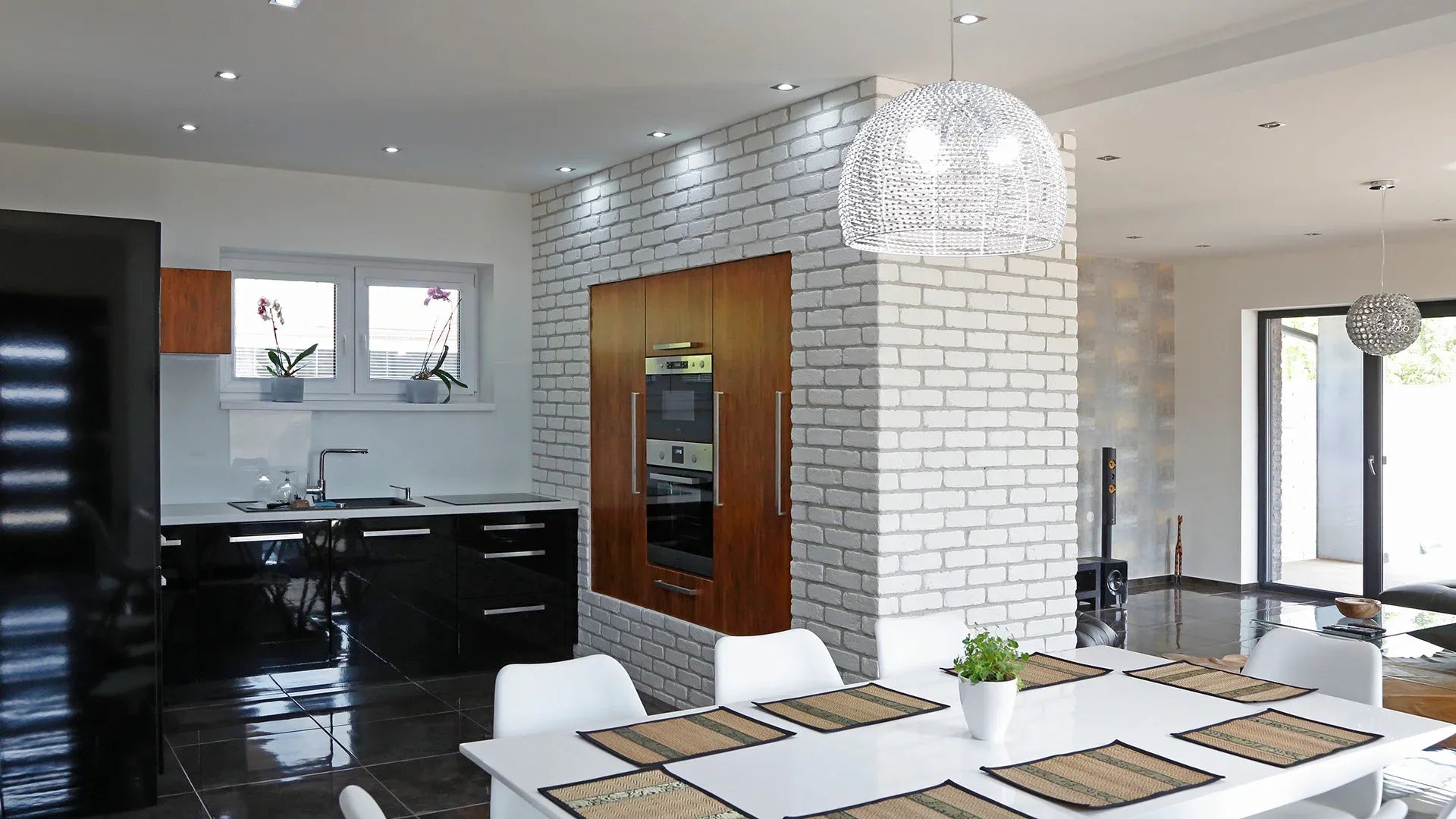 Brick Slips LOFT Gypsum Interior - box in kitchen interior Decormania UK