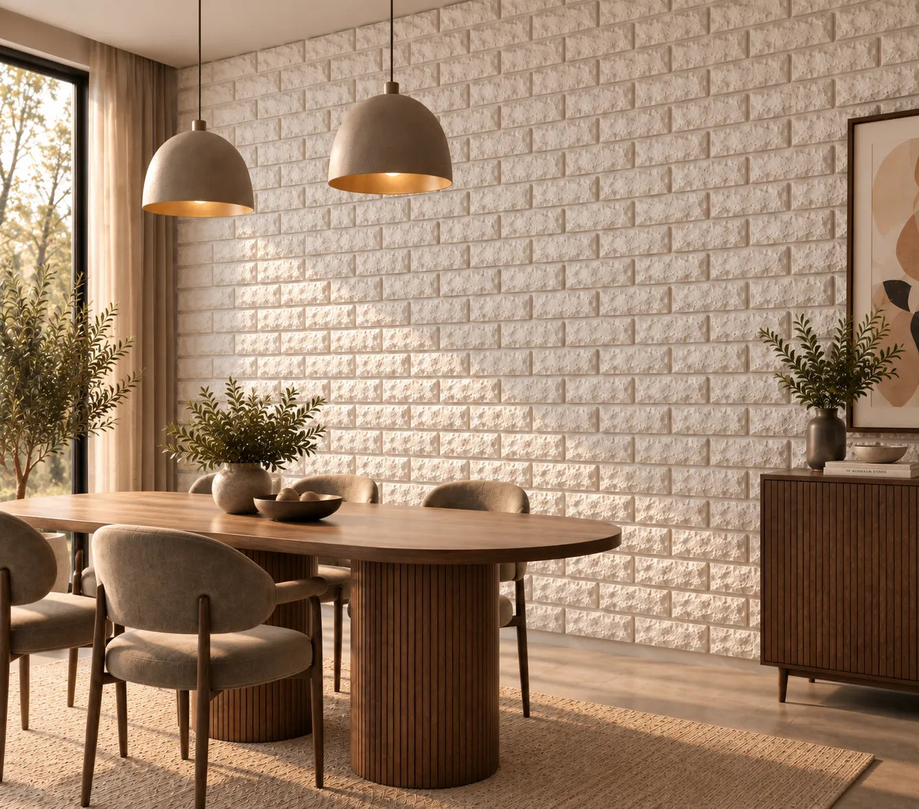 Brick 3D Gypsum Wall Panels