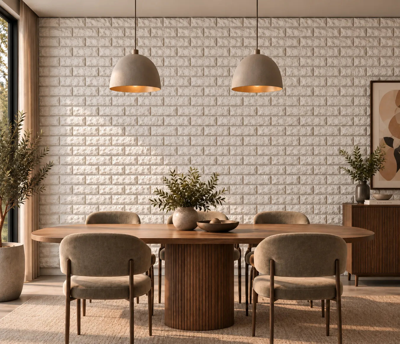 Brick 3D Gypsum Wall Panels